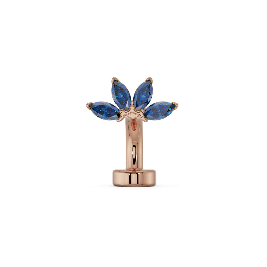 Marquise Fan Floating Navel Ring