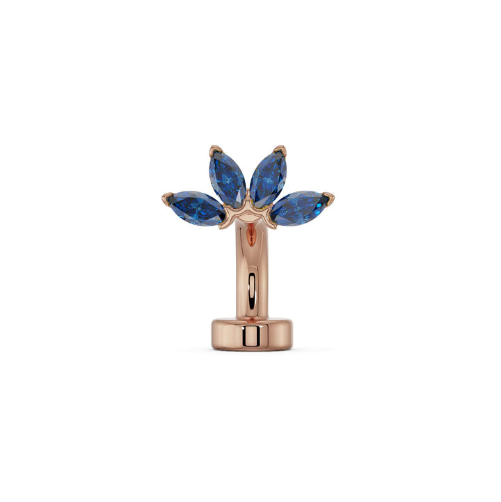 Marquise Fan Floating Navel Ring