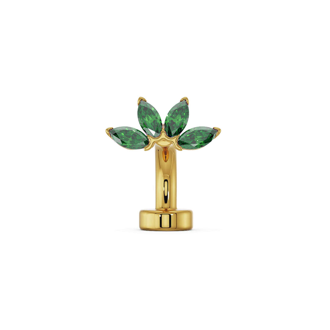 Marquise Fan Floating Navel Ring
