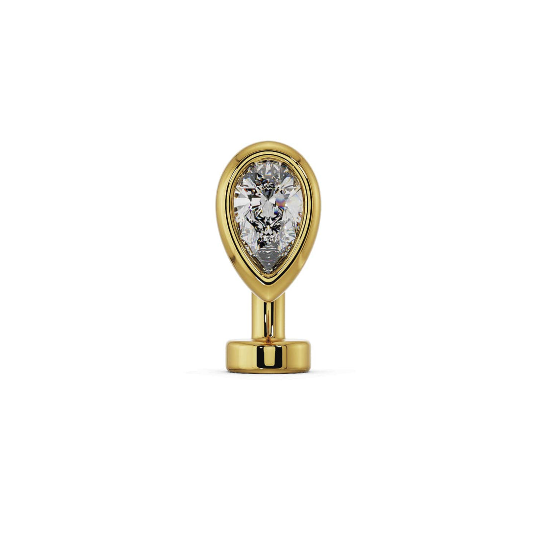 Petite Teardrop Floating Navel Ring
