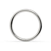950 platinum seamless seam ring hoop, front view showing polished round band and flush closure