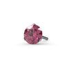 14k white gold pink diamond Lumina threadless end, 3mm size front-angled view of round brilliant cut stone
