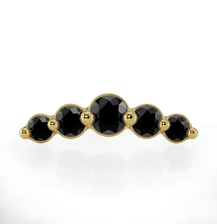 Mini Climber Black Diamond 14K Gold Nose Ring