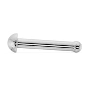 14k white gold 2mm dome nose bone stud, direct side profile showing post and dome