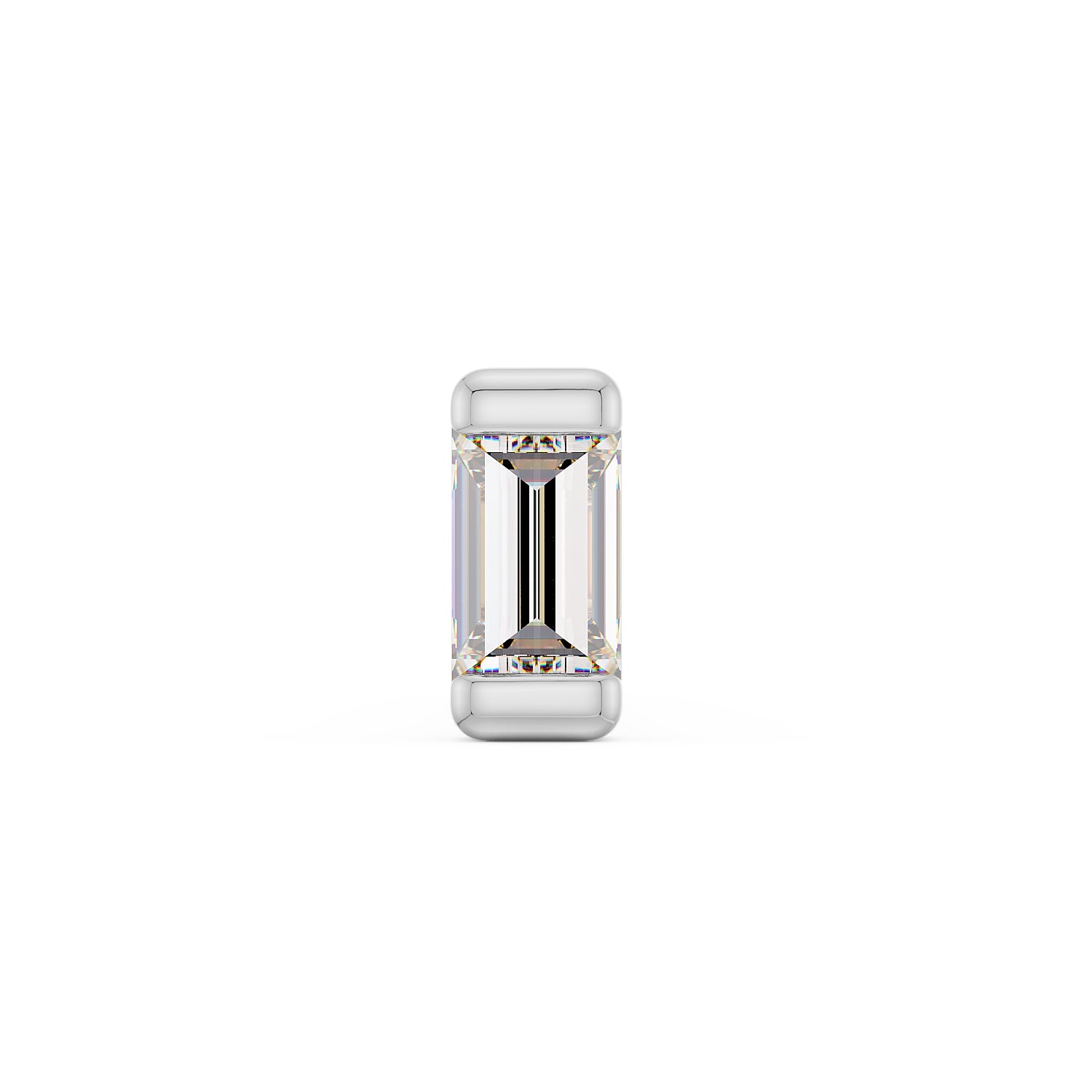 1.5mm Mini Baguette Diamond 14K Gold Nose Ring