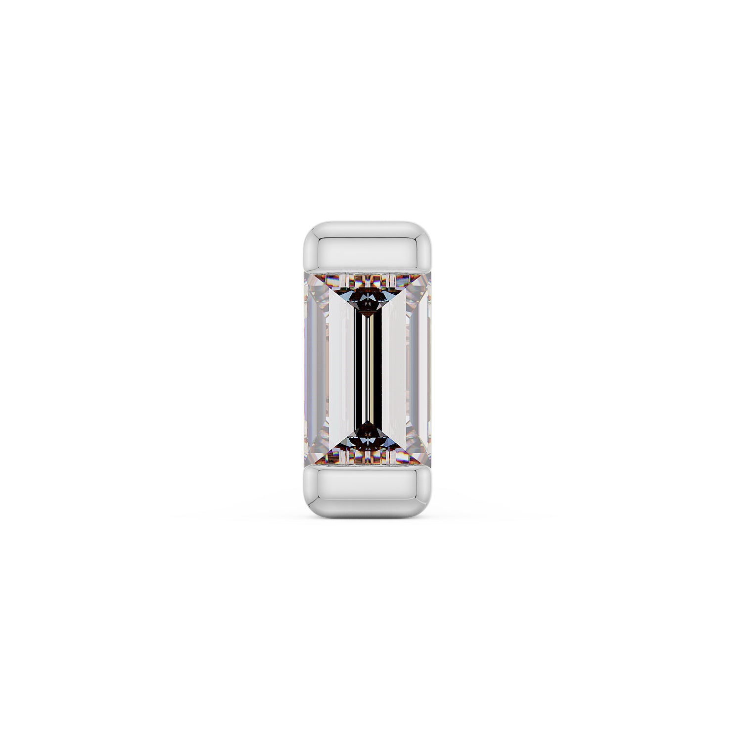 2mm Mini Baguette Diamond 14K Gold Nose Ring