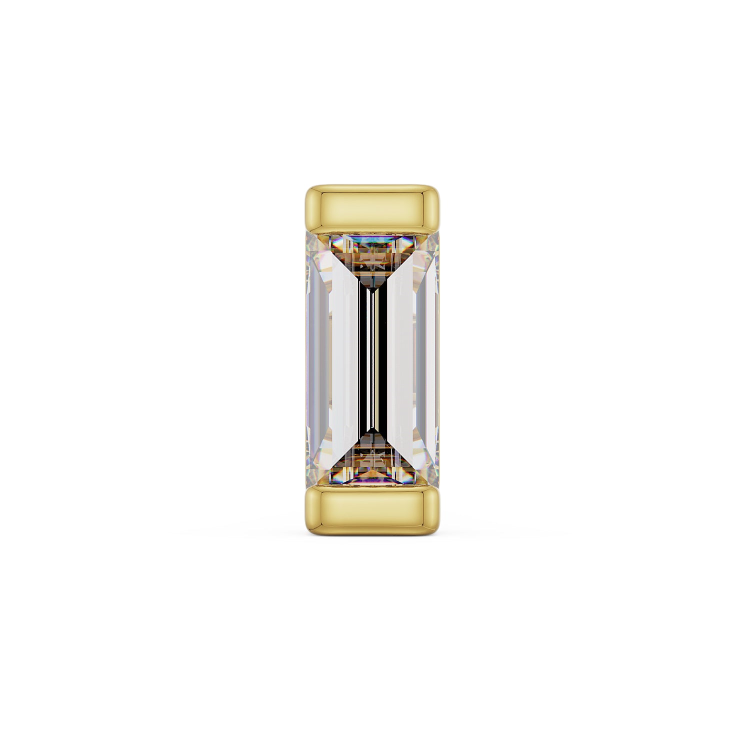 3mm Mini Baguette Diamond 14K Gold Nose Ring