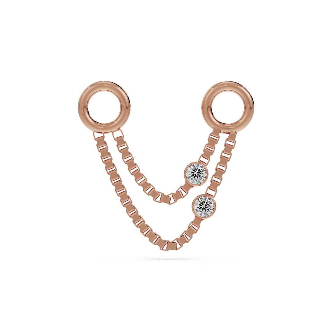 Diamond Plug Chain Double Diamond Piercing Chain Connector – FreshTrends