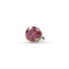 14k yellow gold 2mm pink diamond prong end only, front-facing close-up of four-prong setting