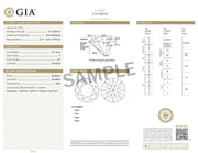 Sample GIA Natural Diamond Grading Report included with trillion diamond nipple barbell purchase