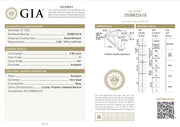 GIA Natural Diamond Dossier report showing 0.80ct round brilliant, H color, VS1 clarity, Excellent cut