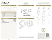 GIA grading report for 2ct round brilliant diamond, H color VS1 clarity, excellent cut