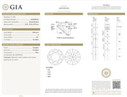 GIA grading report for 2.80 carat G VS1 round brilliant diamond used in navel ring