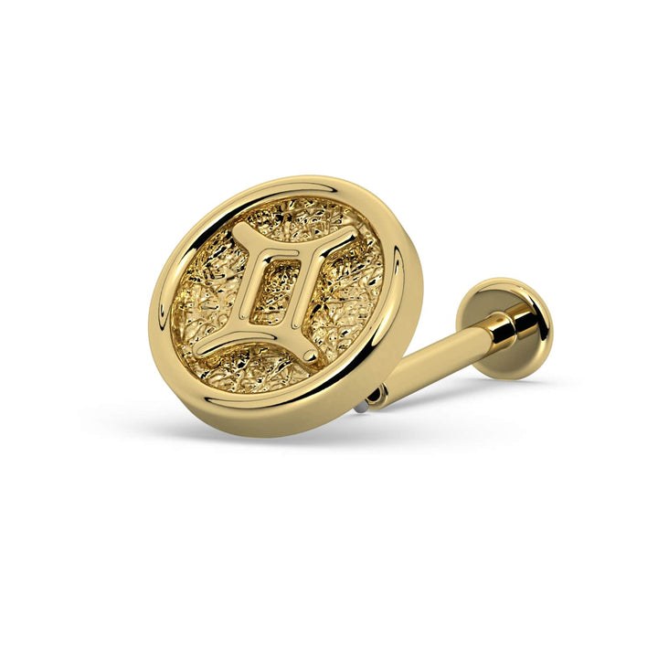 Gemini Zodiac Flat Back Stud