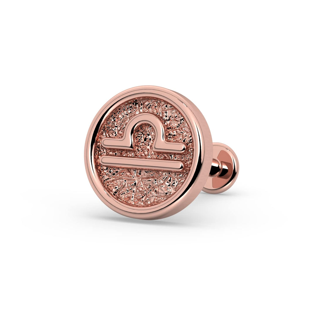 Libra Zodiac Flat Back Stud