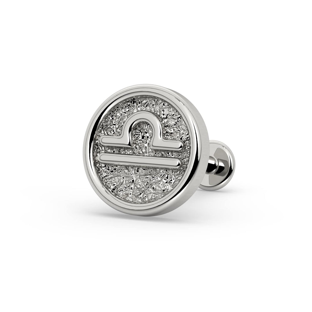 Libra Zodiac Flat Back Stud