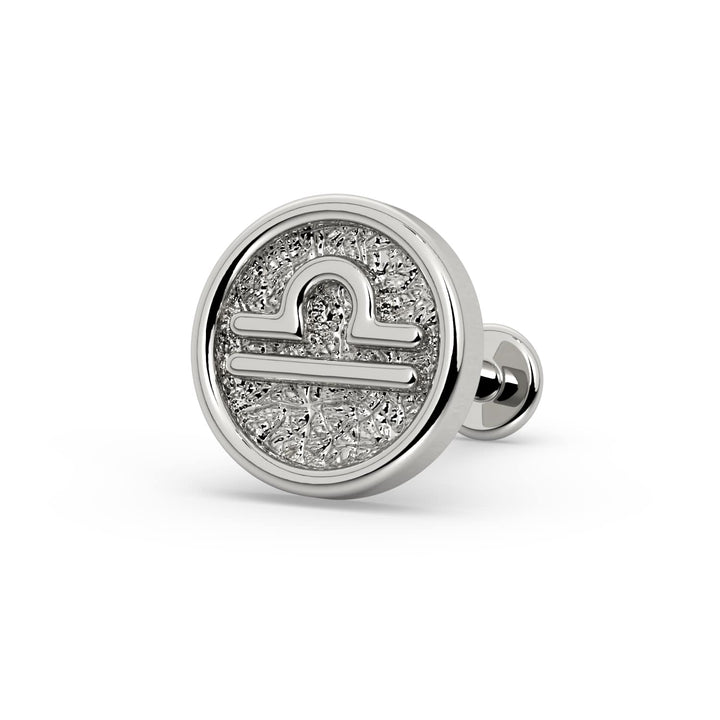 Libra Zodiac Flat Back Stud