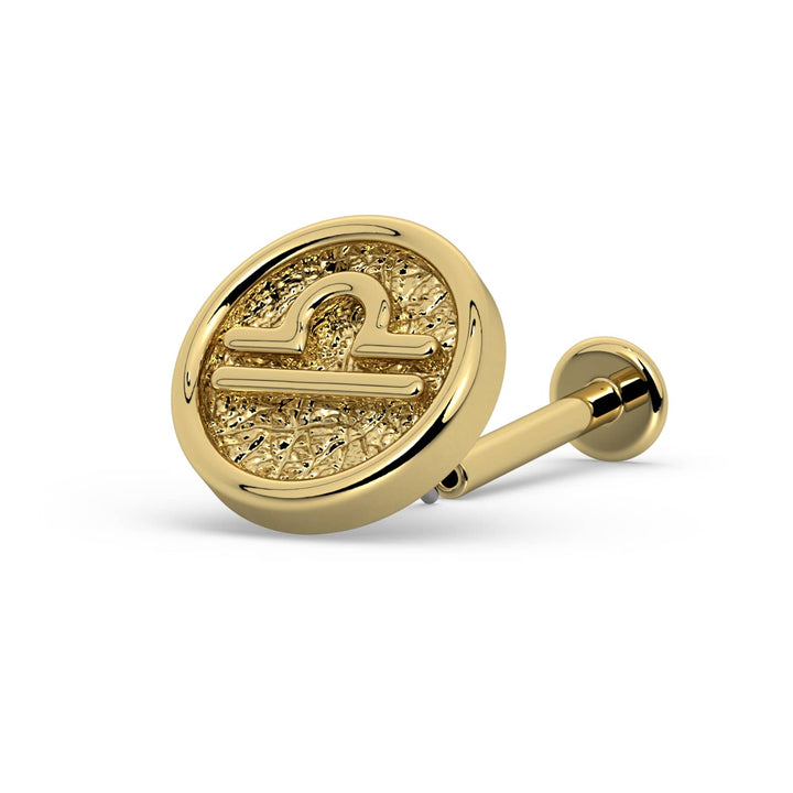 Libra Zodiac Flat Back Stud