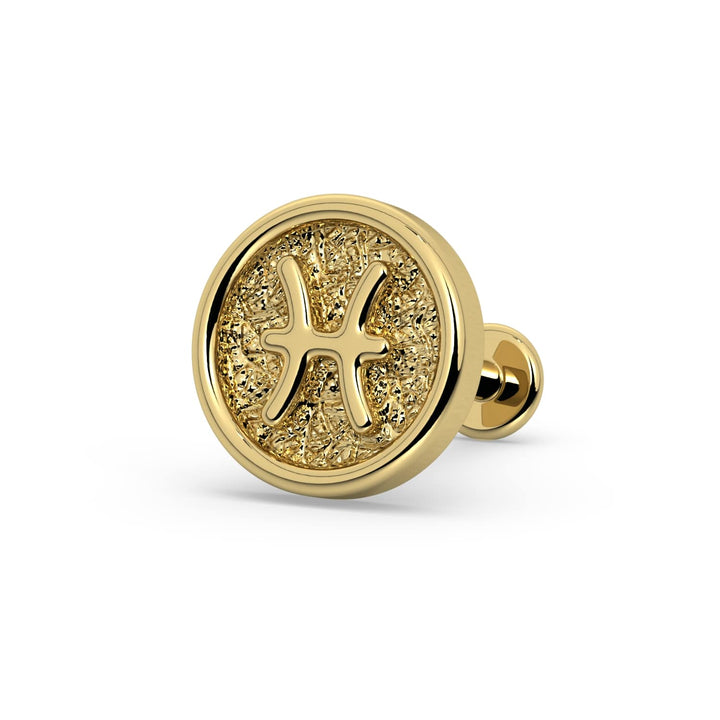Pisces Zodiac Flat Back Stud