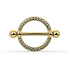 Diamond Pavé Shield Nipple Ring