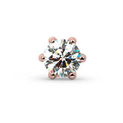 Front view of the diamond Astra setting in rose gold