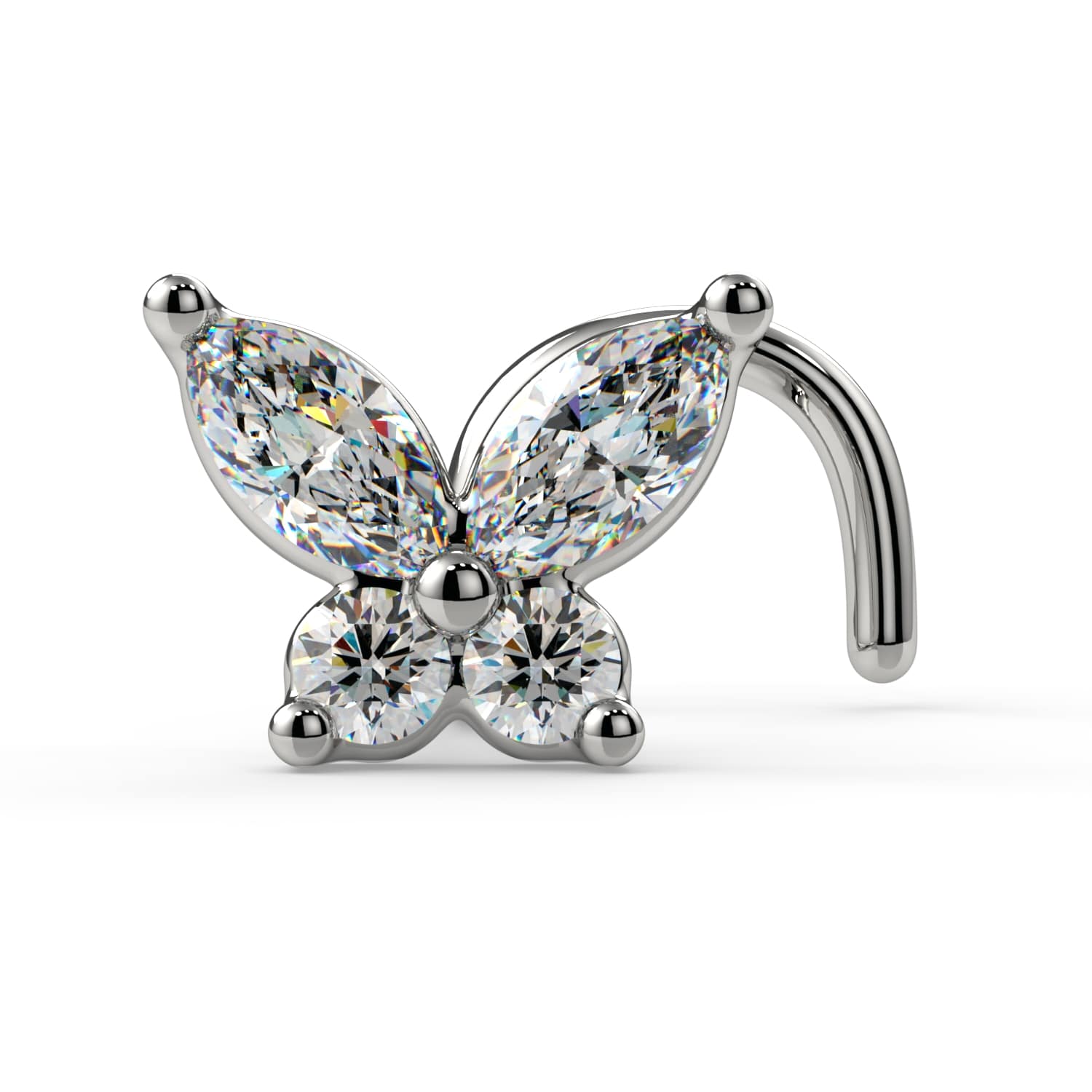 The Butterfly Nose Pin in Sky Blue – Cippele