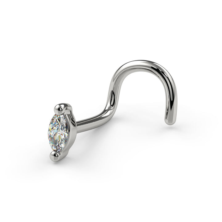 2.5mm Marquise Diamond Nose Ring