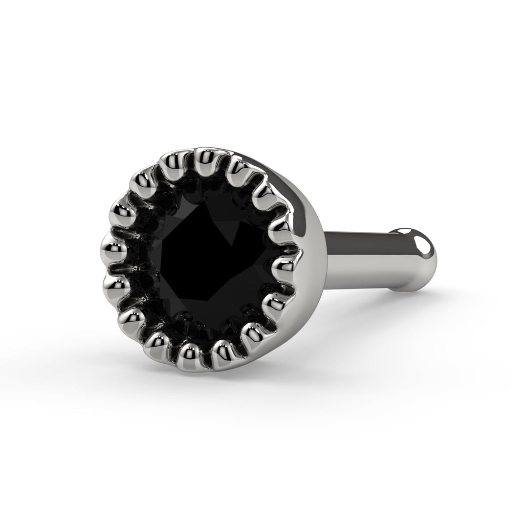 3mm Black Diamond Perlage Nose Ring