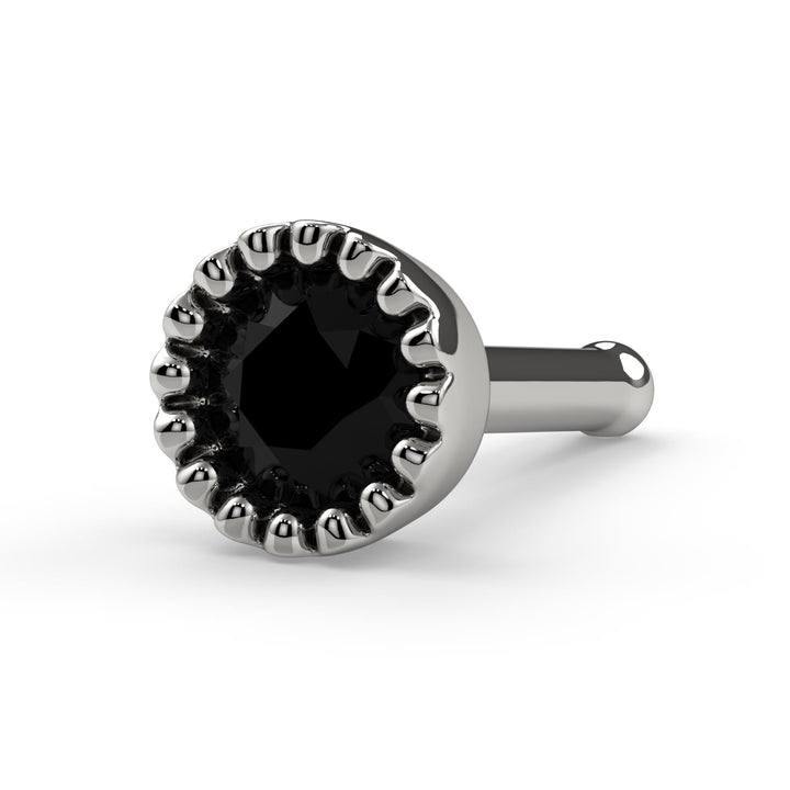 3mm Black Diamond Perlage Nose Ring