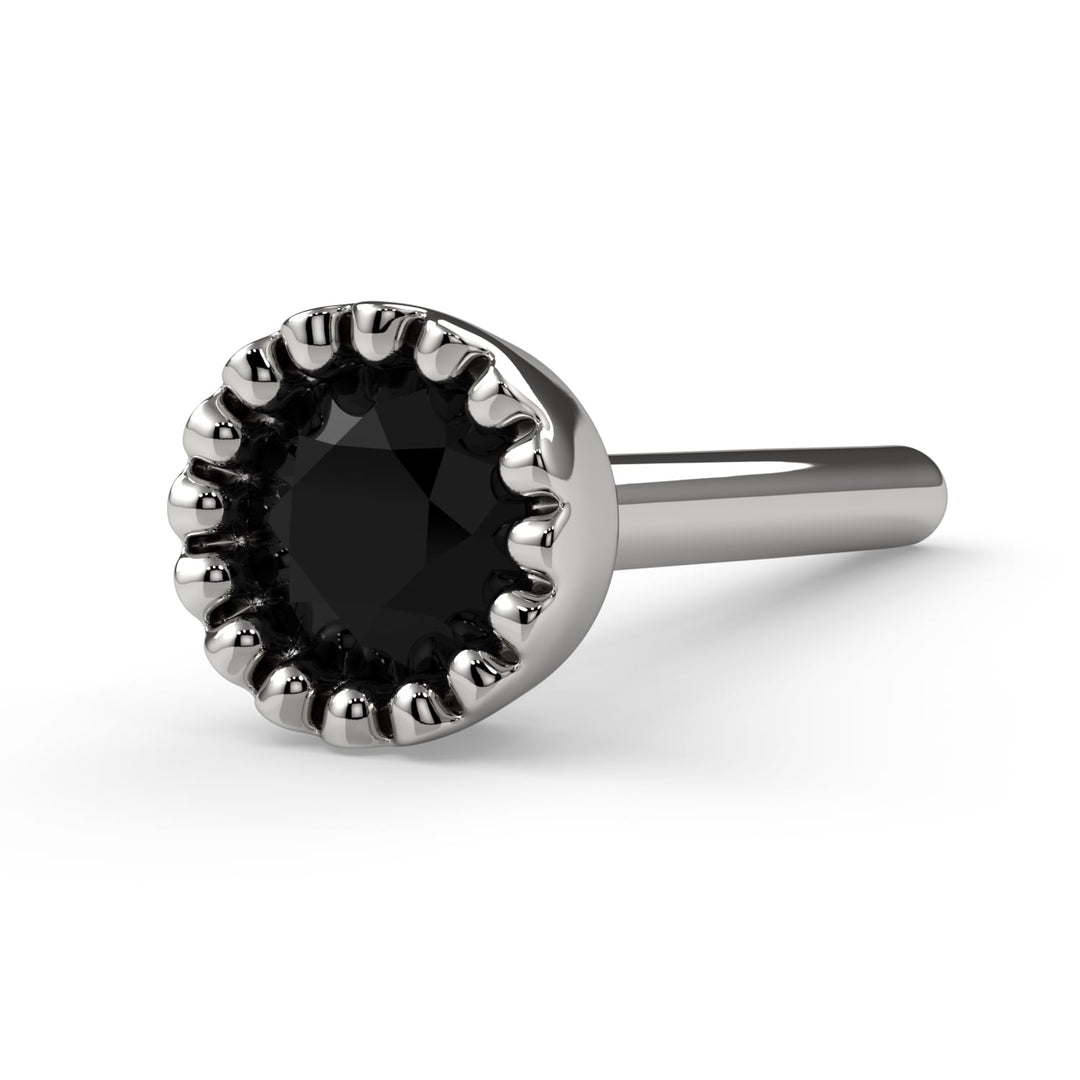3mm Black Diamond Perlage Nose Ring