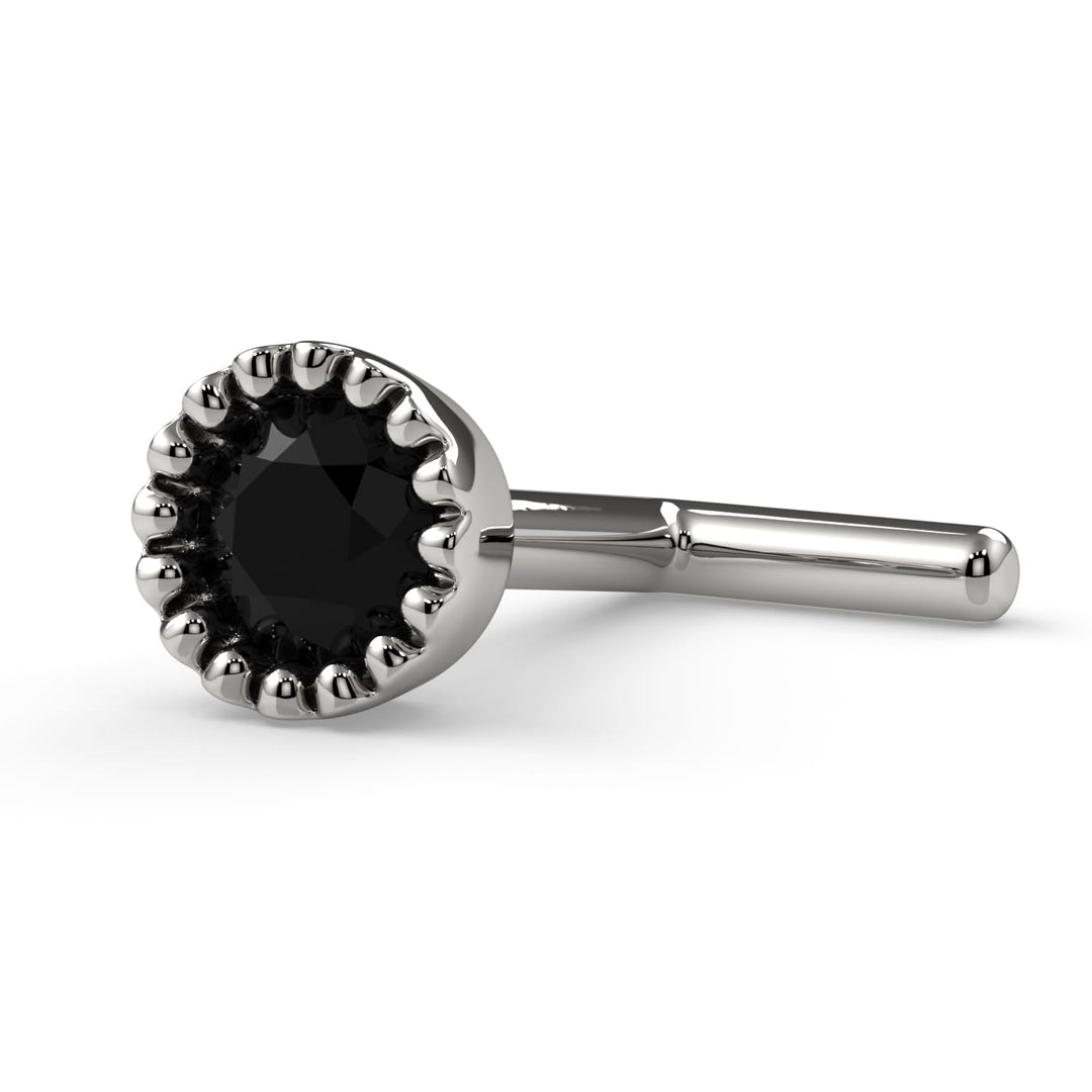 3mm Black Diamond Perlage Nose Ring