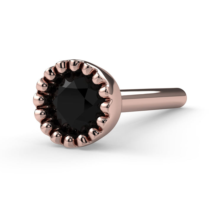 3mm Black Diamond Perlage Nose Ring