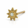 Surya's Fire Opal Nose Ring in 14k yellow gold — straight post style