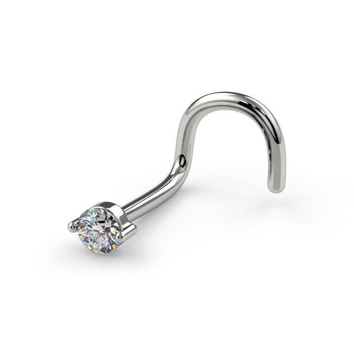 1.7mm Duo-Prong VS1 Diamond Nose Ring