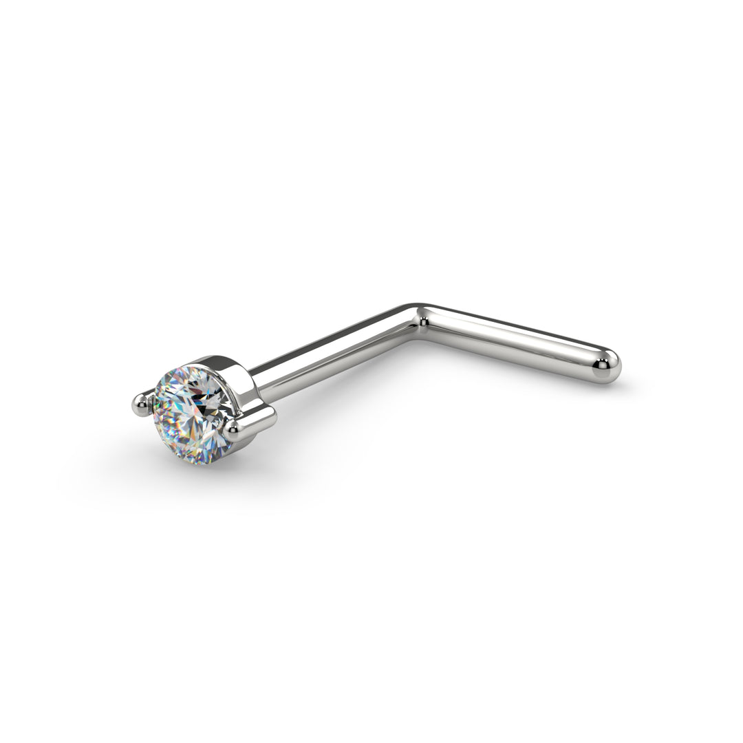 1.7mm Duo-Prong VS1 Diamond Nose Ring