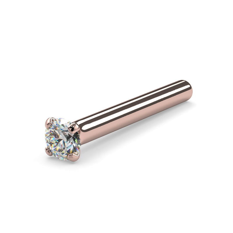 VS1 Diamond Prong-Set Nose Ring Stud