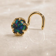 Reina Black Opal Nose Ring