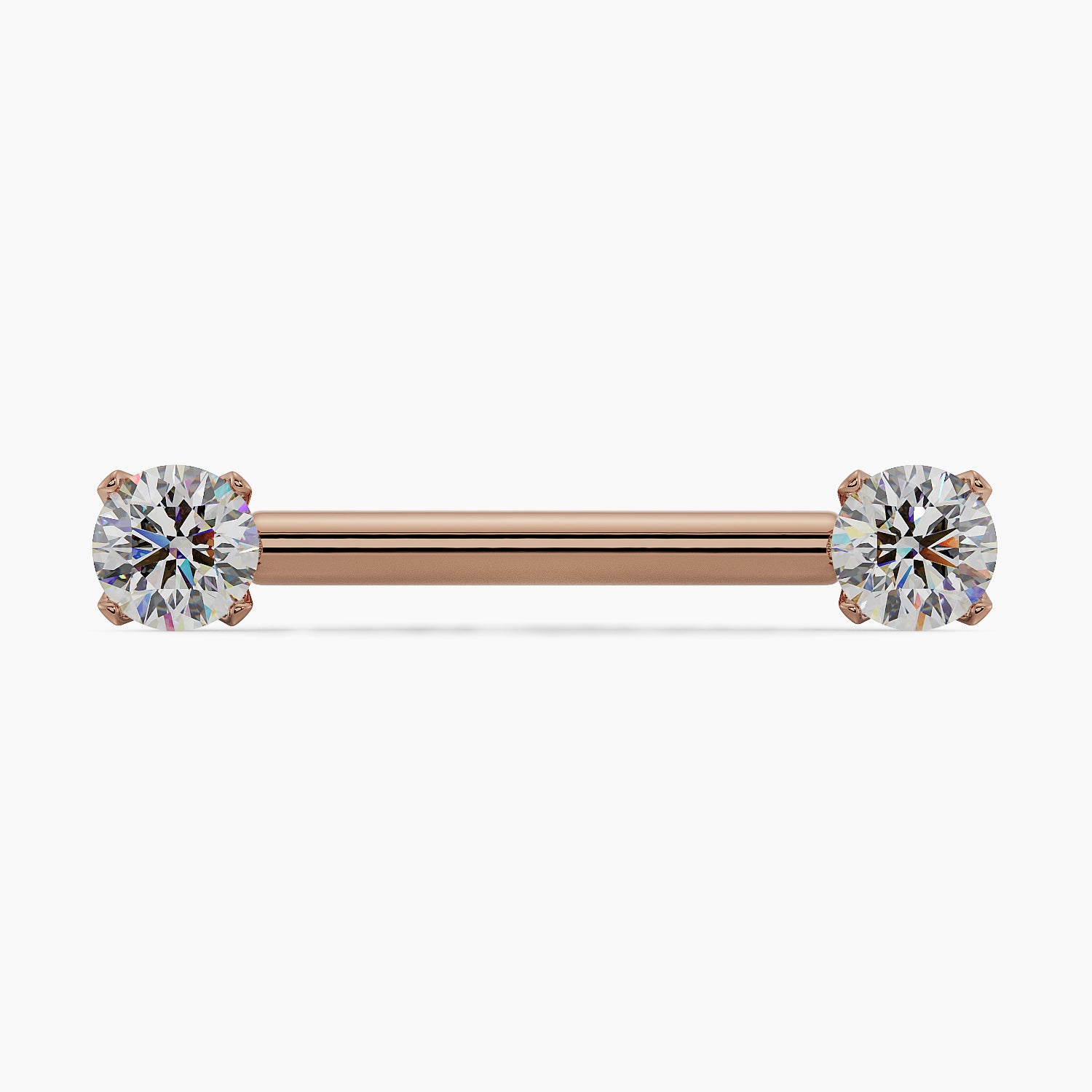 Round Gemstone Straight Barbell