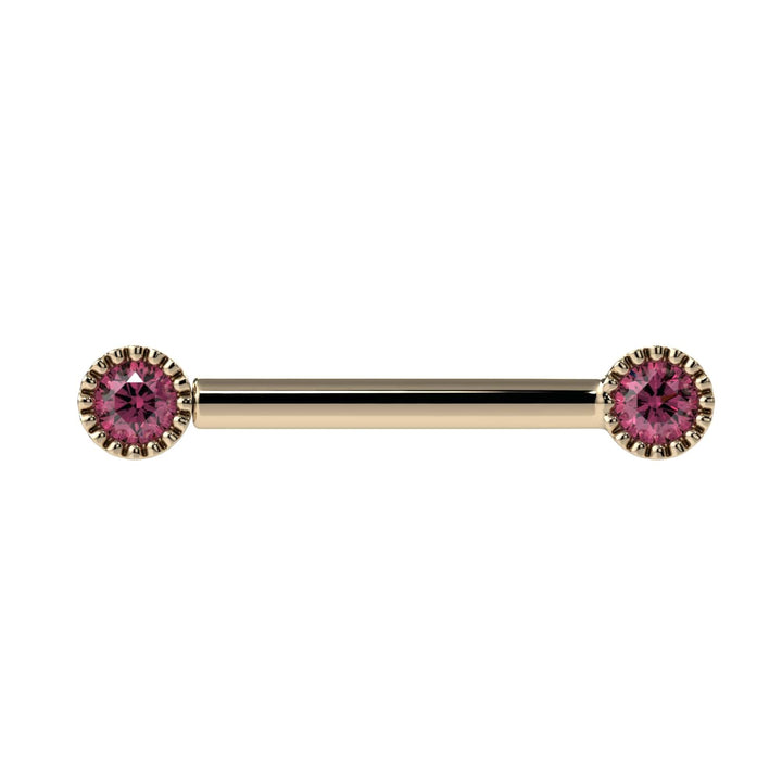 Pink Diamond Perlagé Straight Barbell Pink Diamond Perlagé Straight Barbell