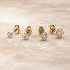 Four Astra Diamond Stud Earrings in various sizes