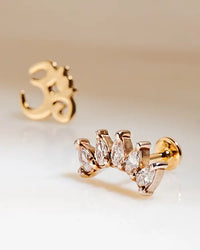 charm flat back earrings