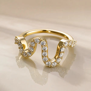 Yellow gold Cosmo Seam Ring Lifestyle photograph