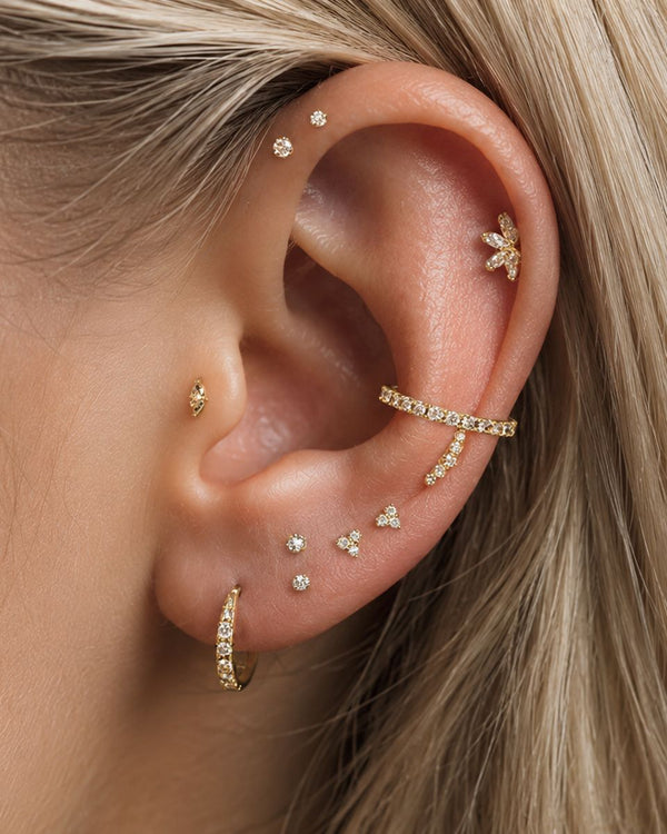 Diamond cartilage jewelry