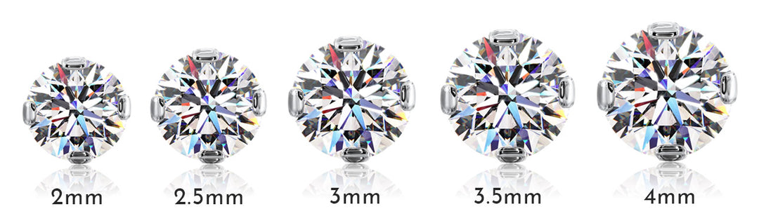 diamond labret sizes
