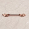 14K Rose Gold Eros Wing Nipple Barbell