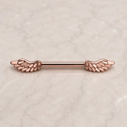 14K Rose Gold Eros Wing Nipple Barbell
