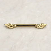14K Yellow Gold Eros Wing Nipple Barbell