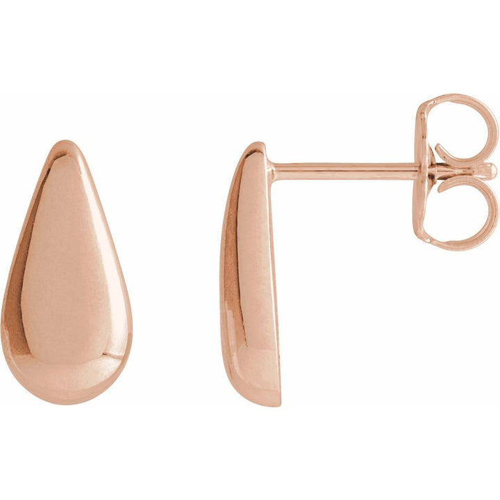 Gold Drop Stud Earrings