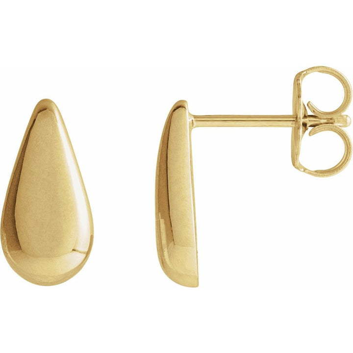 Gold Drop Stud Earrings