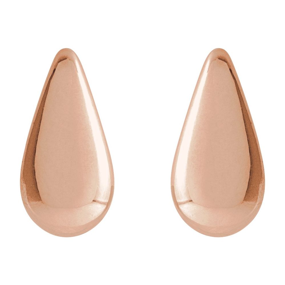 Gold Drop Stud Earrings
